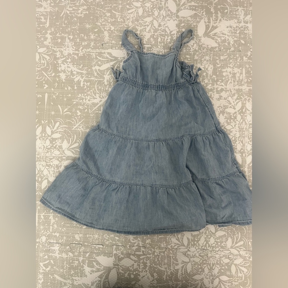 GAP Light Blue Tiered Chambray Dress for Girls